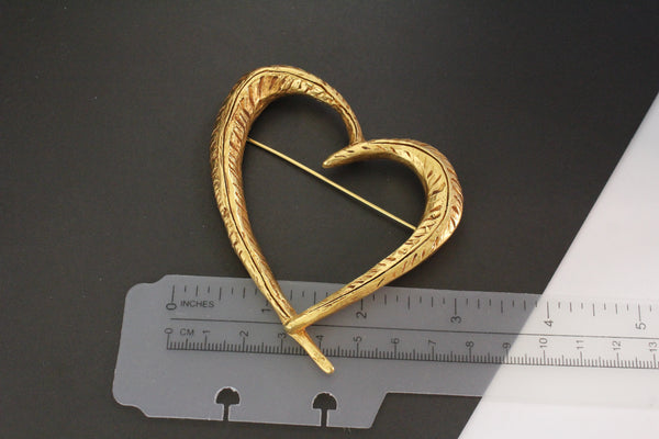 Stunning 1990s Christian Lacroix Large heart shaped Brooch, Lacroix French