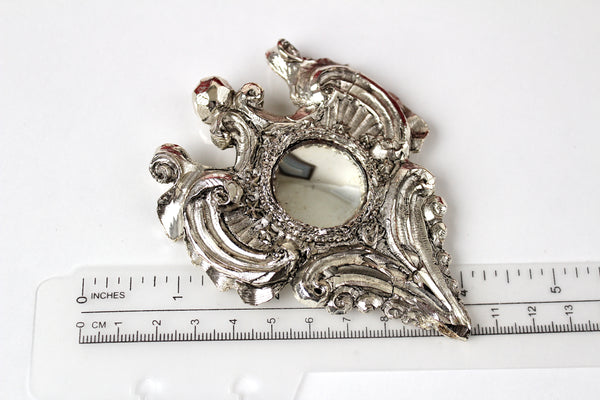 Large Christian Lacroix 2007 Christmas collection Silver tone brooch /pendant