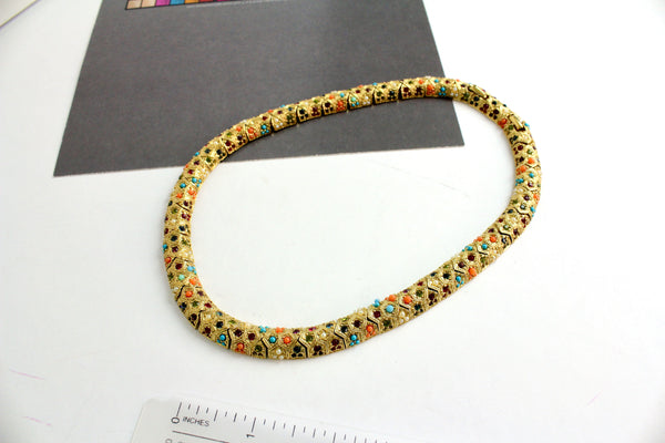 Vintage D'Orlan necklace 1962 Navagraha Boucher design collection #1898