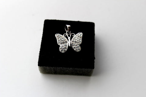 Starling silver 925 small  Butterfly pendant #3223