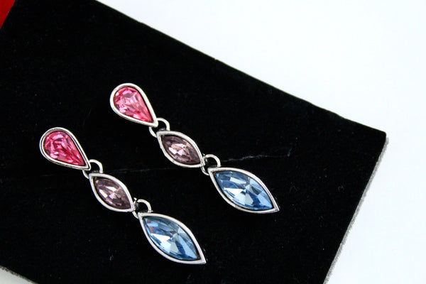 YSL Yves Saint Laurent Drop pierced  Earrings  earrings with crystals