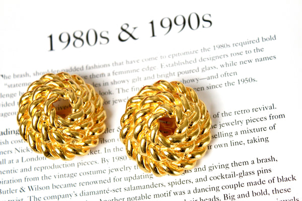 Vintage 1991 Celine Made in Italy  Iconic Earrings clip on  #2773