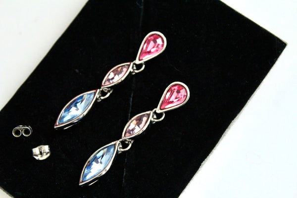 YSL Yves Saint Laurent Drop pierced  Earrings  earrings with crystals