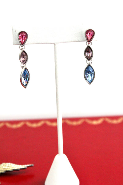 YSL Yves Saint Laurent Drop pierced  Earrings  earrings with crystals