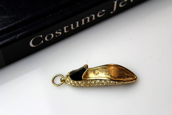 Swarovski Swan Rhinestone Enamel Shoe pendant  #621