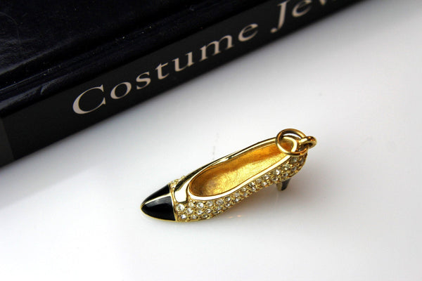 Swarovski Swan Rhinestone Enamel Shoe pendant  #621