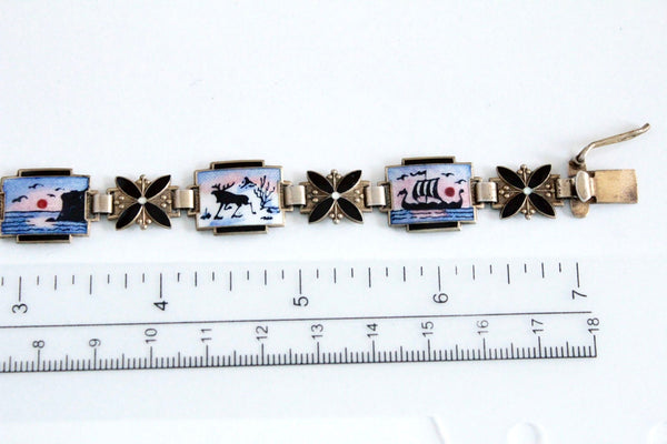 Norway sterling silver l Viking  Bracelet #885