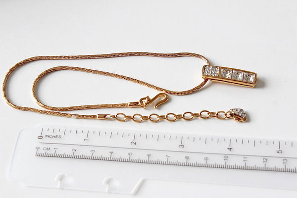Swarovski gold tone necklace Marked with Swan # 1107