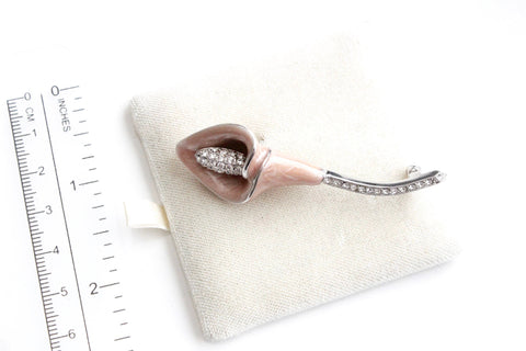 Nolan Miller  Enamel and Crystal CALLA LILY Pins / Brooch #1395/1