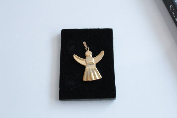 Golden Christmas Georg Jensen Ornament Angel 1993 #1665