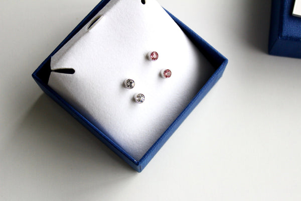 Set of 2 pairs Swarovski  Swan Logo Fashion Earrings / Original Box   #2011