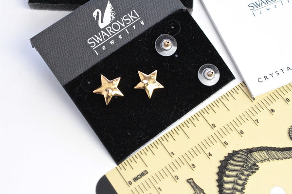 Swarovski  Swan Logo Star  Fashion   Earrings  with clear rhinestones #1857