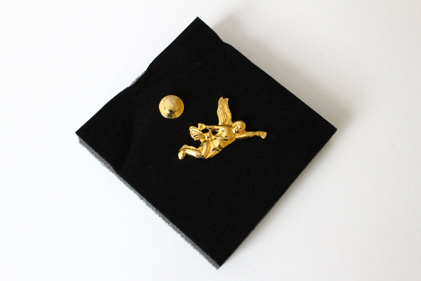 GIVENCHY Gold Tone  Small   Angel  brooch / lapel  #2058