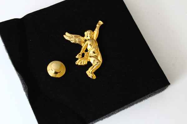 GIVENCHY Gold Tone  Small   Angel  brooch / lapel  #2058
