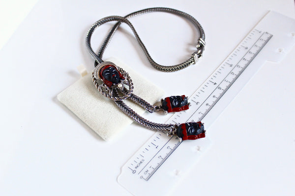 unsigned Selro Selini Oriental / Asian Princess  Lariat necklace  #2048