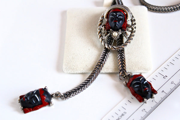 unsigned Selro Selini Oriental / Asian Princess  Lariat necklace  #2048