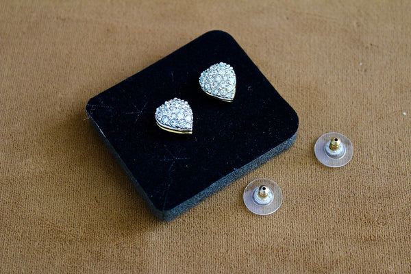 Swarovski  Swan logo   Heart   Pierced  Earrings Swarovski  small earrings # 2224