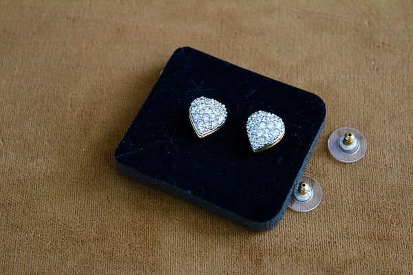 Swarovski  Swan logo   Heart   Pierced  Earrings Swarovski  small earrings # 2224