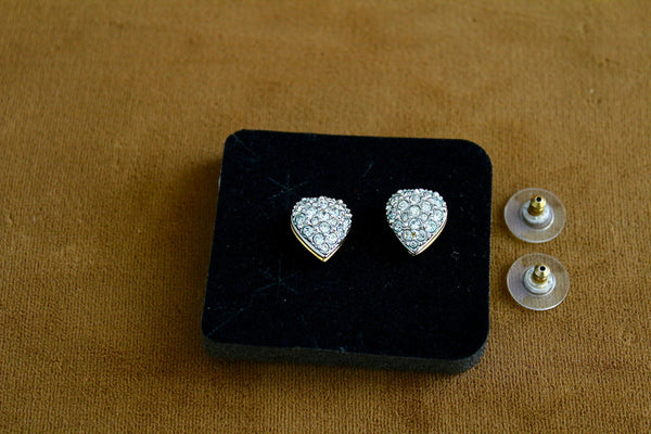 Swarovski  Swan logo   Heart   Pierced  Earrings Swarovski  small earrings # 2224