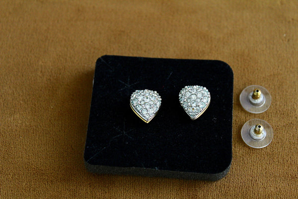 Swarovski  Swan logo   Heart   Pierced  Earrings Swarovski  small earrings # 2224