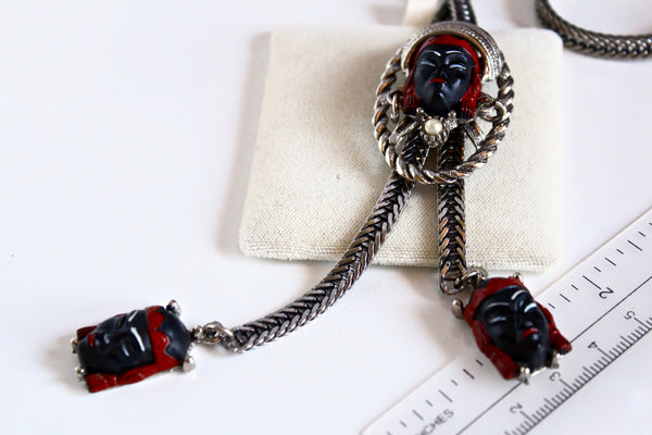 unsigned Selro Selini Oriental / Asian Princess  Lariat necklace  #2048