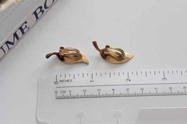 Meka Denmark  Blue  enamel leaf sterling earrings  Denmark  Jewelry  # 2462