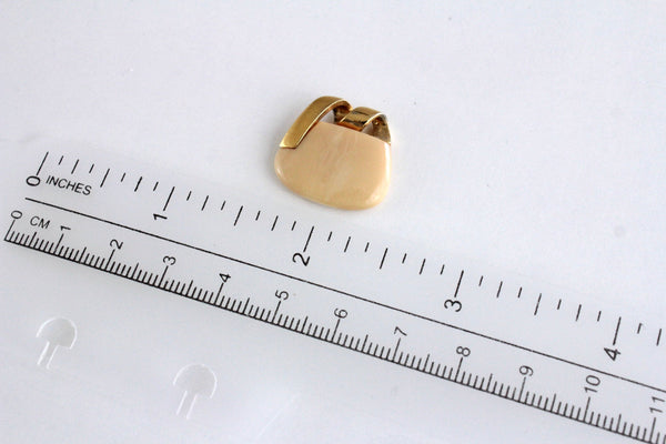 Vintage Crown Trifari Cream lucite small  pendant  1970s
