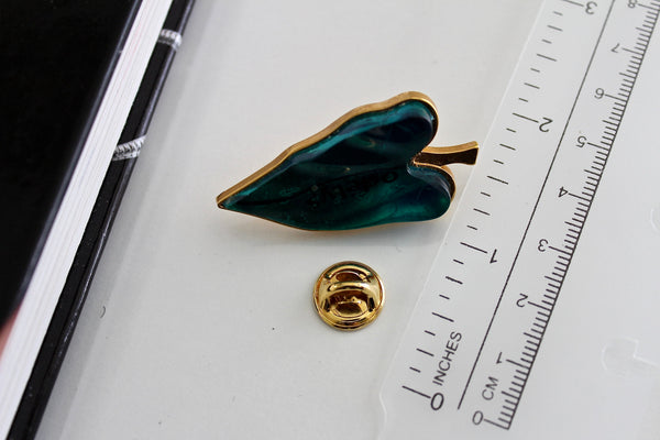 Vintage Guerlain Paris  Vintage Perfume brooch  with green Lucite  #2292