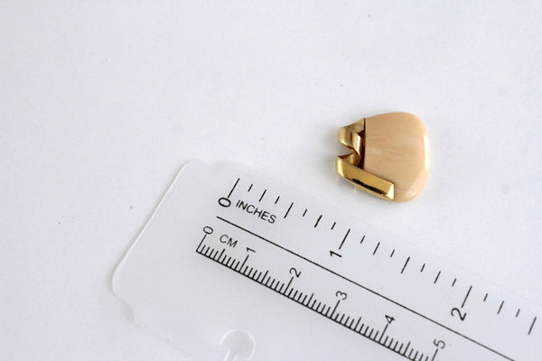 Vintage Crown Trifari Cream lucite small  pendant  1970s