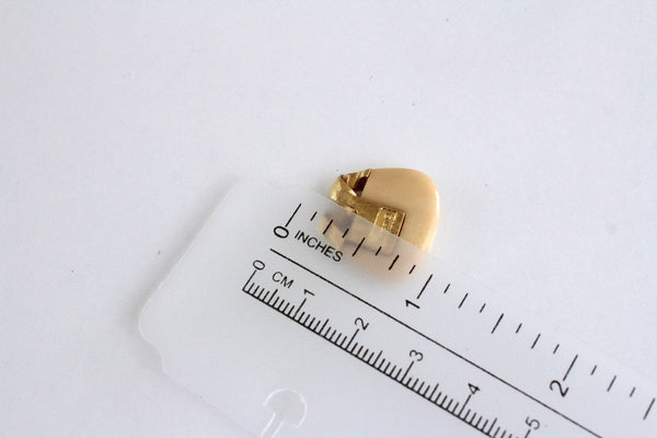 Vintage Crown Trifari Cream lucite small  pendant  1970s