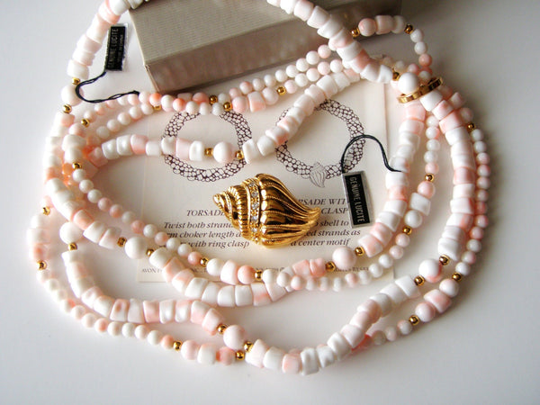 KJL Kenneth Lane for Avon UNDERSEA Collection Faux white coral Necklace #1908