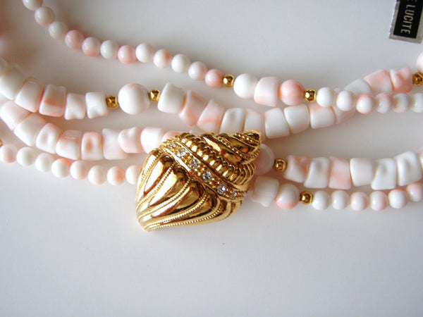 KJL Kenneth Lane for Avon UNDERSEA Collection Faux white coral Necklace #1908