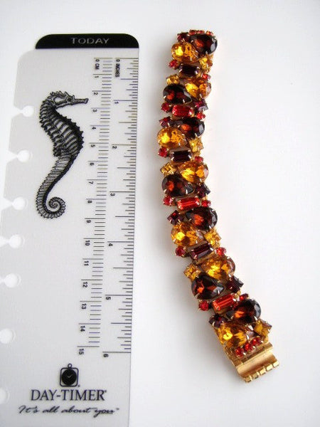 Unsigned Elster Multicolor Rhinestones Bracelet #2360