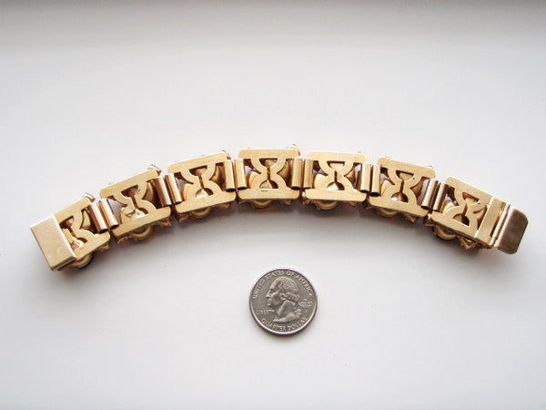 Unsigned Elster Multicolor Rhinestones Bracelet #2360