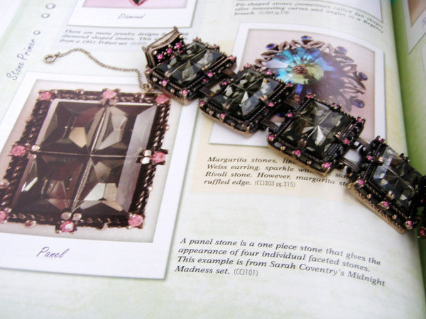 Sarah Coventry Midnight Madness  Art Deco Bracelet & Earrings Clip on #2368