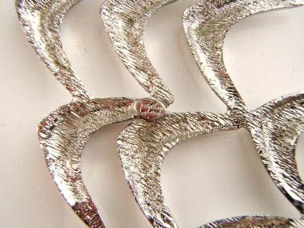 Tortolani  silver tone Modern  design  Necklace/Pendant /Chain #2344