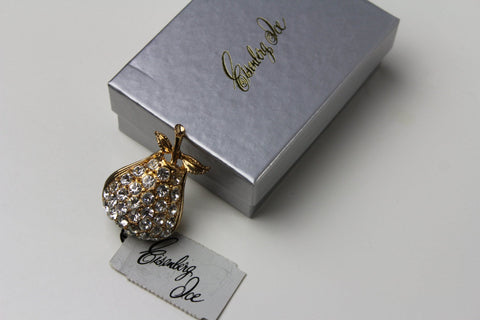 Signed Eisenberg Ice Fruit Pear   Brooch. Pin #253