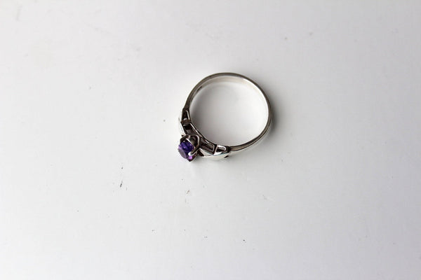 Sterling Silver 925 Celtic Amethyst Ring # 323