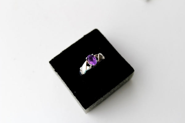 Sterling Silver 925 Celtic Amethyst Ring # 323