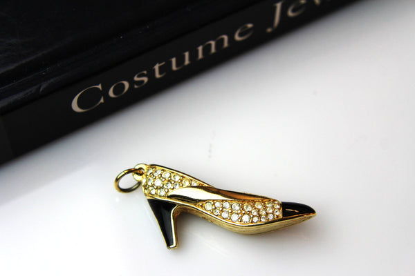 Swarovski Swan Rhinestone Enamel Shoe pendant  #621