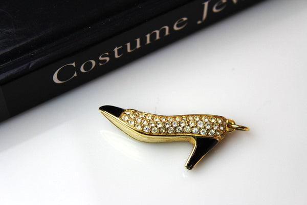 Swarovski Swan Rhinestone Enamel Shoe pendant  #621